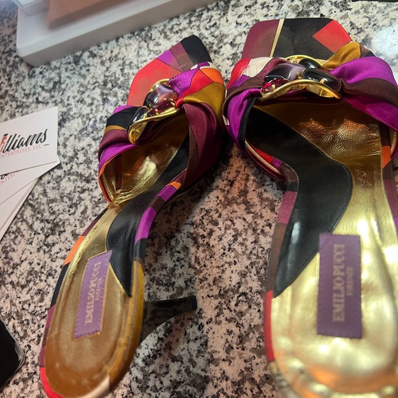 Emilio Pucci Firenze multicolor slides - Picture 8 of 9
